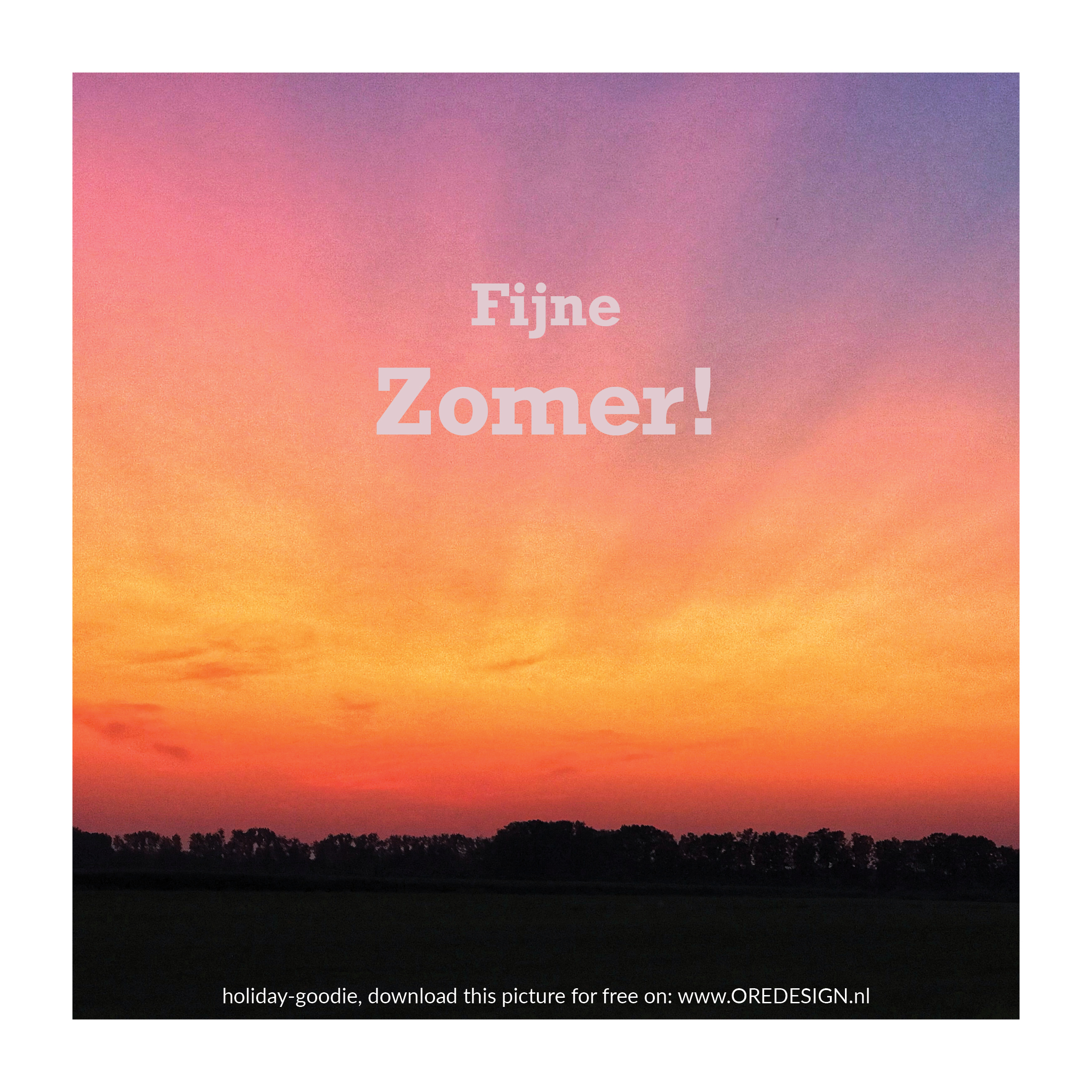 zonsondergang tussen heeten-haarle in Salland Overijssel