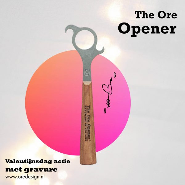 The Ore Opener® eikenhout met je eigen gravure voor Valentijnsdag 2025